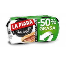PATE TAPA NEGRA -50%GRASA LA PIARA PACK 2x73gr