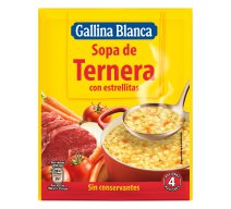 SOPA DE TERNERA CON ESTRELLAS GALLINA BLANCA 74gr