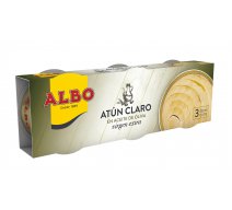 ATUN CLARO EN ACEITE DE OLIVA VIRGEN ALBO PACK-3x67gr Pe.